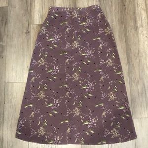 Kathie Lee Collection Lilac Purple floral Skirt
